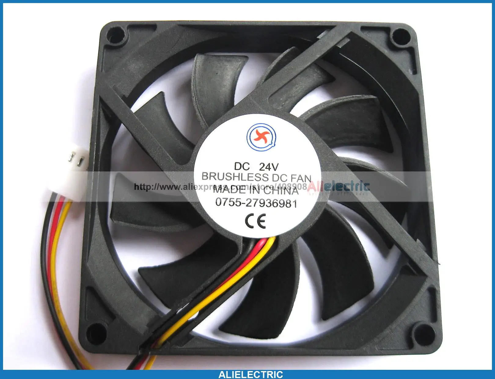 

2 Pcs Brushless DC Cooling Fan 9 Blade 24V 8015s 3 Wire