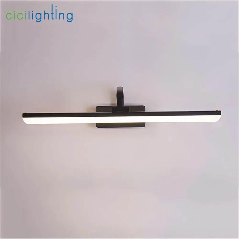 L43cm L57cm L71cm Nordic Europe Black светодиодный светильник для шкафа металлический зеркала