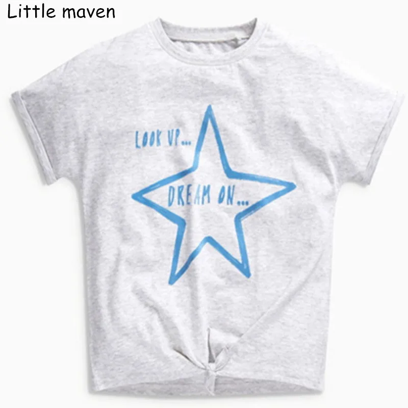 Детские брендовые Топы Little maven для девочек новинка 2018 одежда больших хлопковые