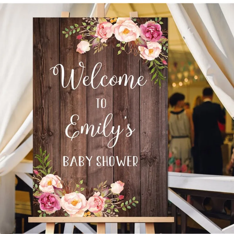 

Oh Baby Welcome to Baby Shower Custom Baby Shower Sign Welcome Plaque for Baby Sign Calligraphy Large Welcome Sign No Stand