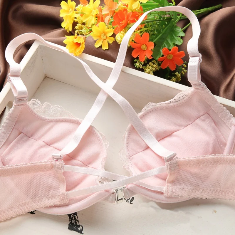 Comfy Woman Lingerie Sexy Front Buckle Bras Front Closure U Shape Push Up Bra and Panty Set