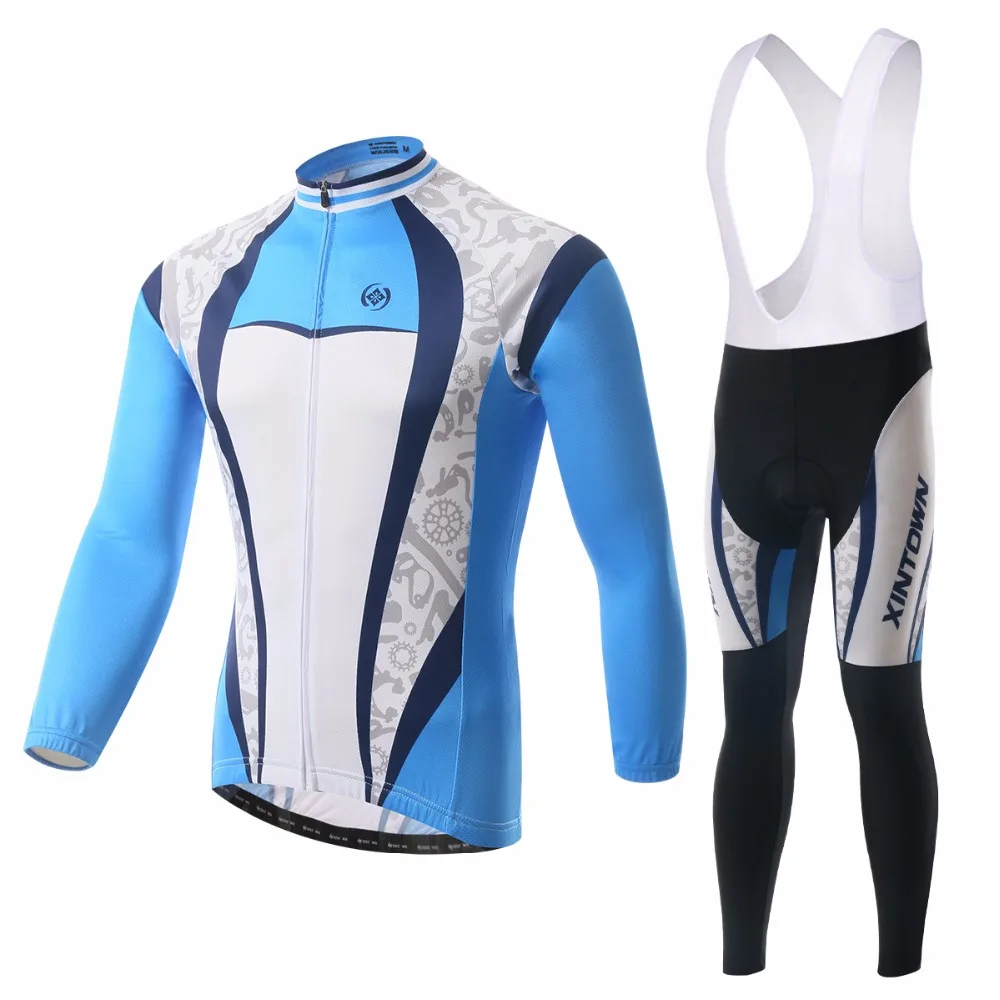 

XINTOWN Men Women Long Sleeve Radsport Jersey Suit 3D Gel Breathable Pad Bib Pants Quick Dry MTB Cycling Set Maillot Ciclismo