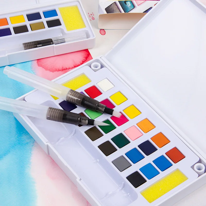 

12/18/24/36 Color Paint Brush Waterbrush Water Tank Calligraphy Brush Pen Watercolor Calligrahy Brush Art Marker Pen Water Color