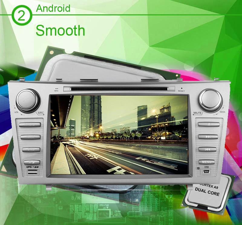 

2 Din Android 7.1 GPS Car Stereo Radio for Corolla Camry Car Auto radio with1024*600 DVD Player Bluetooth WiFi Steering Wheel