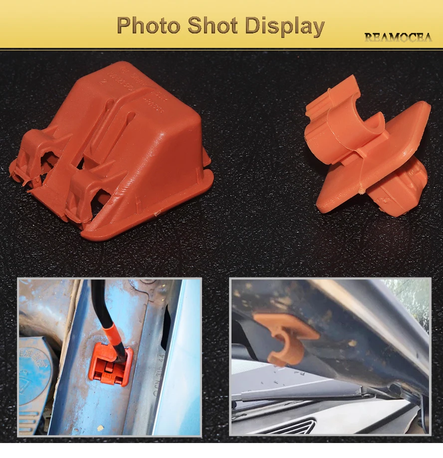 Reamocea 1U0823570A Orange Plastic Car Roomster Hood Bonnet Rod Stay Bracket Buckle Clip For Skoda Fabia Octavia MK2 2004-2013 (14)