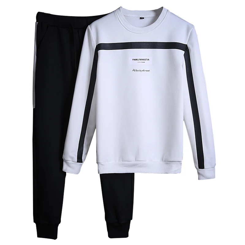 Tracksuits Men Winter 2018 Tracksuit Set Solid Sweat Suit Men Track Suits Set Coat+Pants Outwear SportsSuit Jacket and Sweatpant