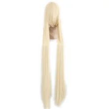 MCOSER 130 см длинные прямые синтетические бежевые косплей парик Высокая температура волокна волос WIG-066A