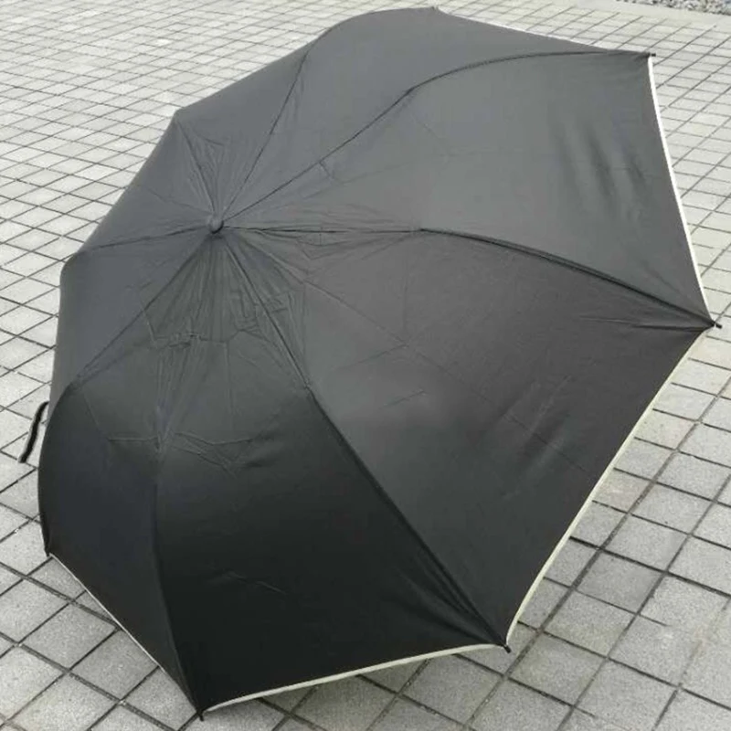 Buy 2 Folding Business Umbrella Sunscreen Pure Color Big Parasol Simple Outdoor