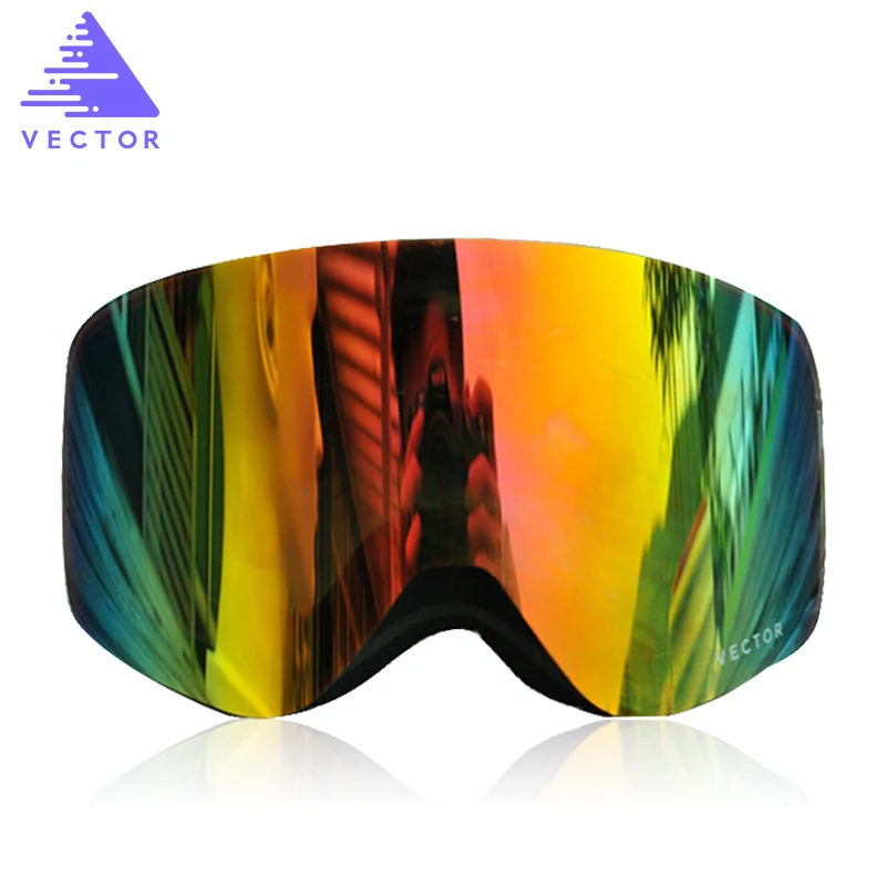  VECTOR Brand Professional Ski Goggles Men Women Anti-fog 2 Lens UV400 Adult Winter Skiing Eyewear S