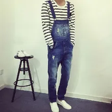 Новинка, мужские комбинезоны, тренд моды, прямые, тонкие, на бретельках, цельные джинсы, костюмы певицы