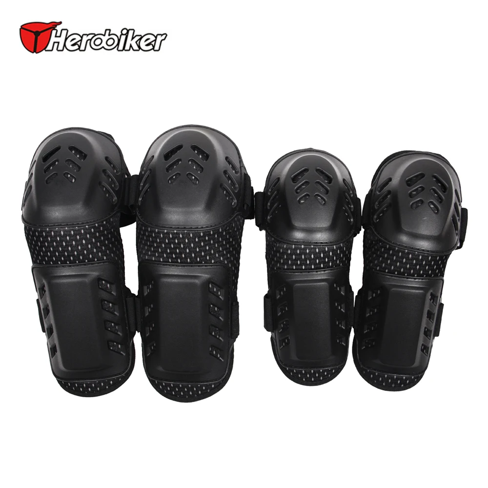 HEROBIKER Motorcycle MTB Bicycle Knee Protector BMX DH Bike Skating Skateboard Elbow Pads + Knee Pads Set Knee Brace Support цена HEROBIKER Motorcycle MTB Bicycle Knee Protector BMX DH Bike Skating Skateboard Elbow Pads + Knee Pads Set Knee Brace Support цены онлайн