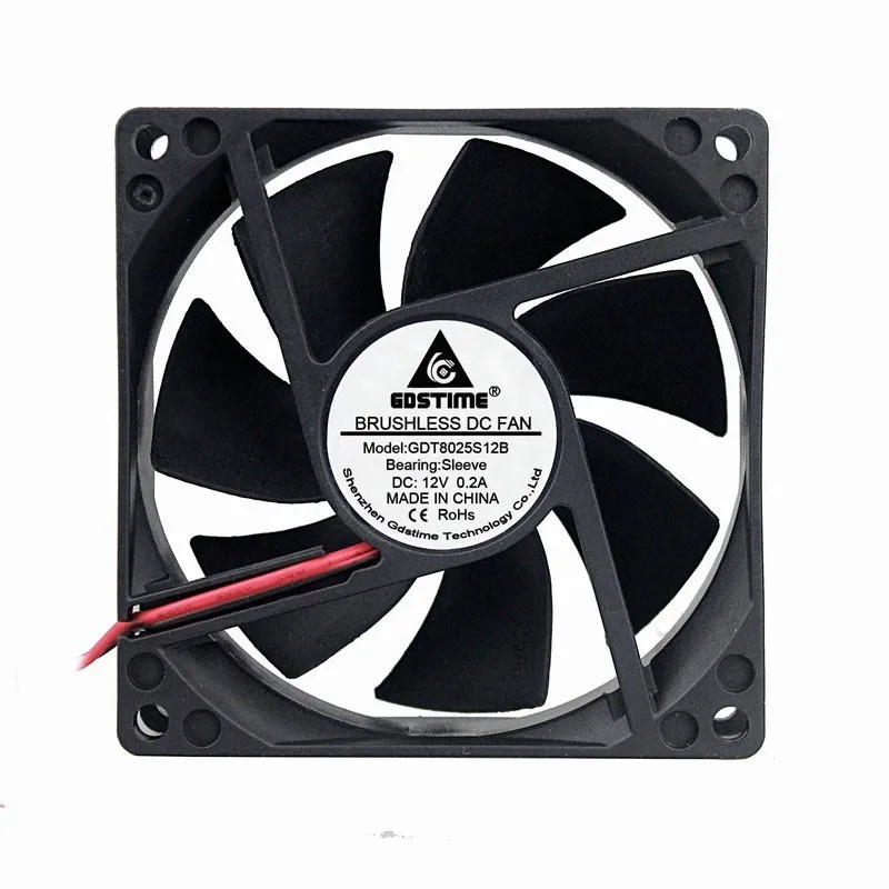 1 шт. Gdstime 80*80*25 мм 4Pin 8 см DC 12 В PC компьютер Корпус охлаждающий вентилятор 80 x 25