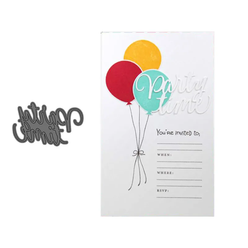 

JC Party Time Metal Cutting Dies for Scrapbooking Stencil Craft Cut Die DIY Album Embossing Folder Paper Cards Maker Template