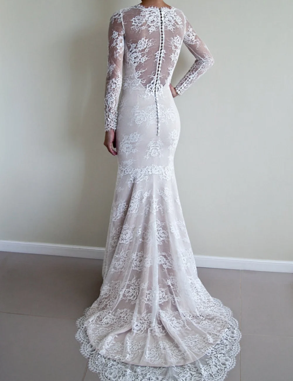 Vestido De Noiva Китай Свадебные платья Сексуальная спинки Кружево Русалочки Винтаж
