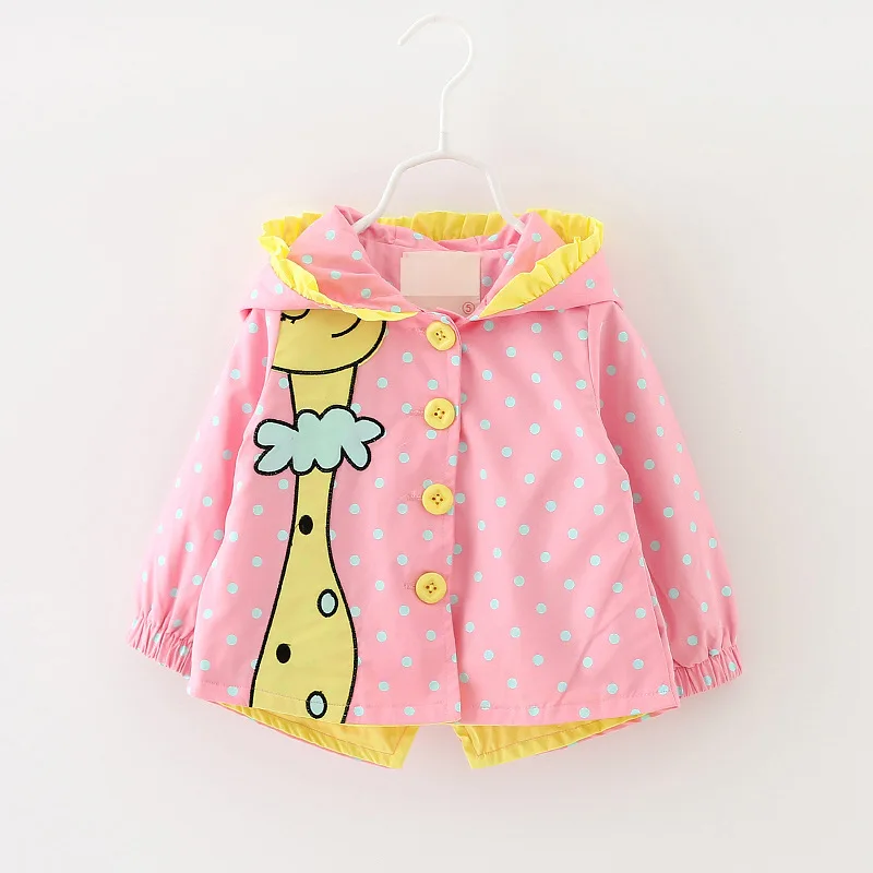 Новинка года, весенне-осенняя верхняя одежда для маленьких девочек модная юбка для польки в точки, пальто для новорожденных милая куртка, костюм для детей возрастом от 7 до 24 месяцев, casaco infantil menino - Цвет: pink baby outfits