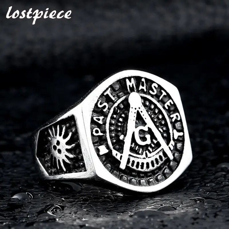 Lostpiece Титан 316L Нержавеющая сталь цветок масонское кольцо Для мужчин женщин панк
