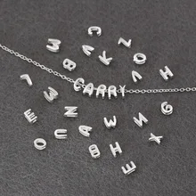 Anenjery 925 пробы серебро A~ Z начальные буквы в форме сердца Подвески DIY использовать для цепи ожерелье S-P363