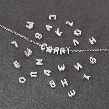 

Anenjery 925 Sterling Silver A~Z Initial Letters Heart Shaped Pendants Charms Chain Necklace S-P363