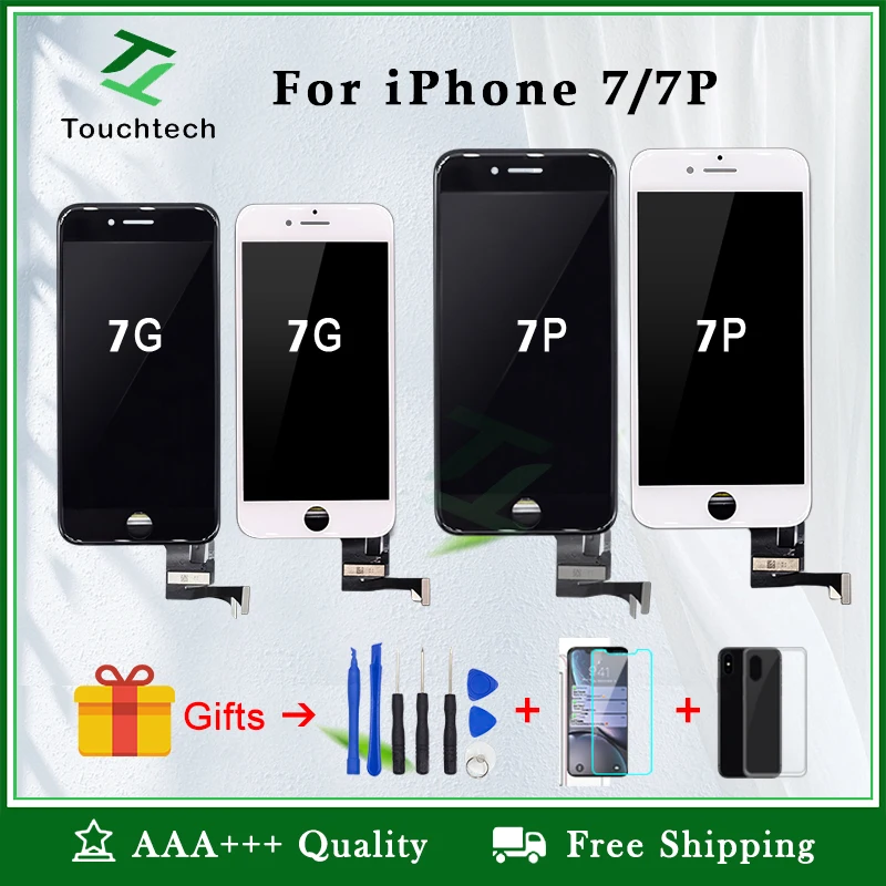 

1pc AAA 4.7 Display Pantalla iPhone Clone For iPhone 7 LCD 5.5 Plus Screen with 3D Touch Screen Assembly White/Black Replacement