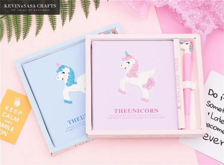 

Unicorn Notebook Gift Set Note Book With Pen Set Diary Day Planner Kawaii Journal Stationery School Supplies Study Gift Tools