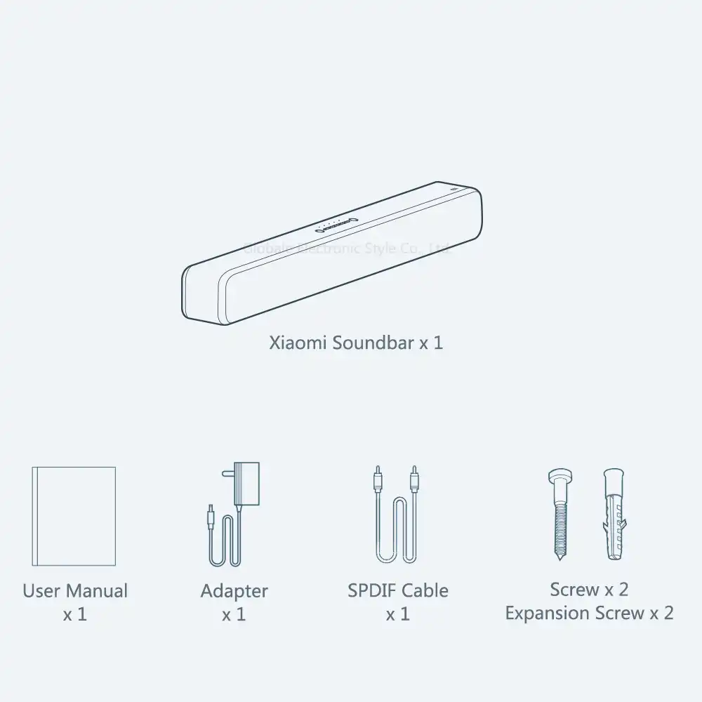 mi soundbar dimensions