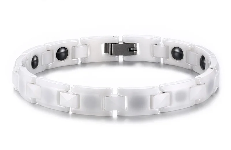 Hot sale Korea balance bracelet ceramics stainless steel power