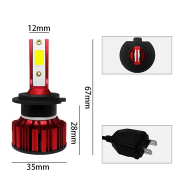 

Vehemo H7 6000K LED Headlight LED Fog Light Safety Front Lamp Replacement Automobile Super Bright Light Bulbs