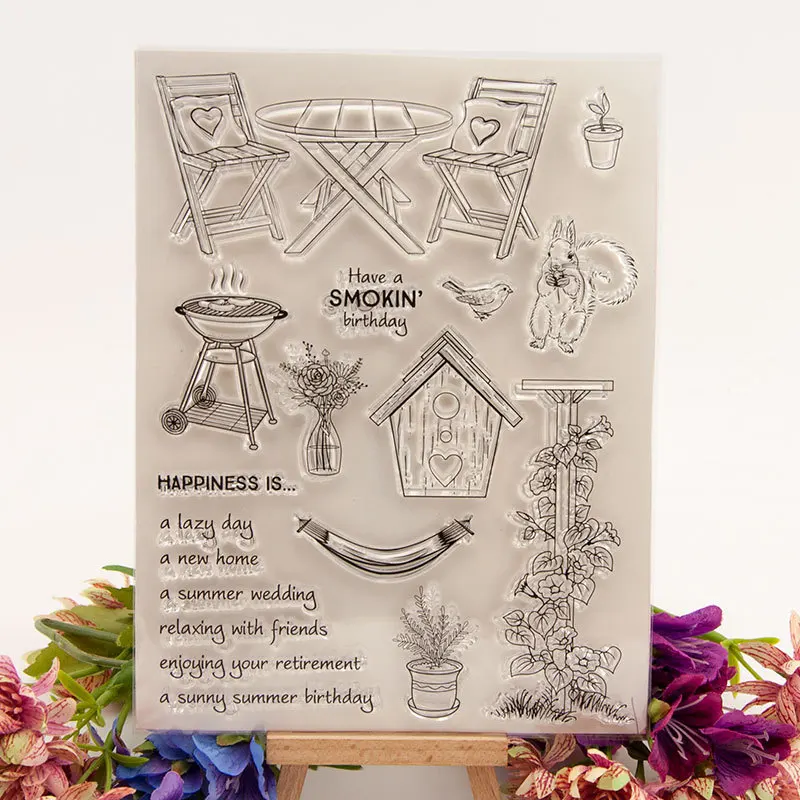 Buy KLJUYP Courtyard Clear Stamps Scrapbook Paper