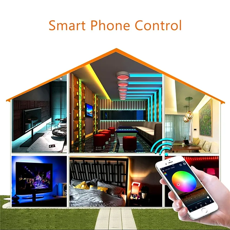 Светодиодная лента Magic Home миниатюрное управление Bluetooth/Wi Fi через приложение на