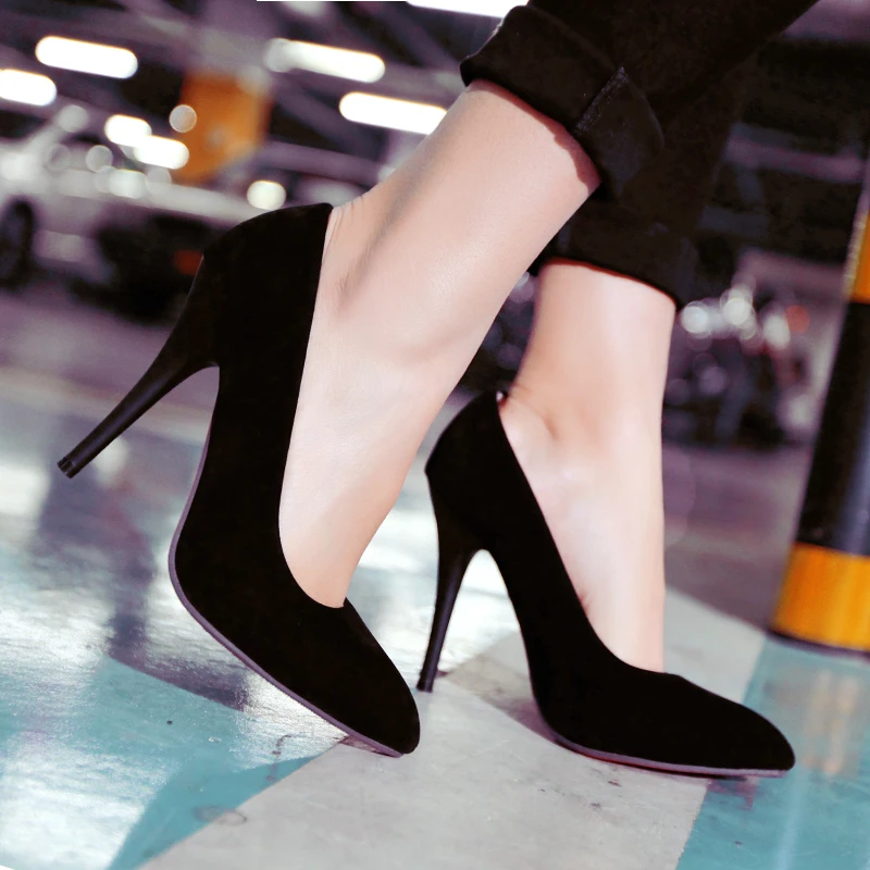 3621 Mujeres Intención Rojo Punta Tamaño Niza Marrón Pie 10 3623 3622 5 Tacones Del Fino Dedo Zapatos Elegantes Negro Originales Cuero Bombas Nobuck Mujer 4 pxBwpq