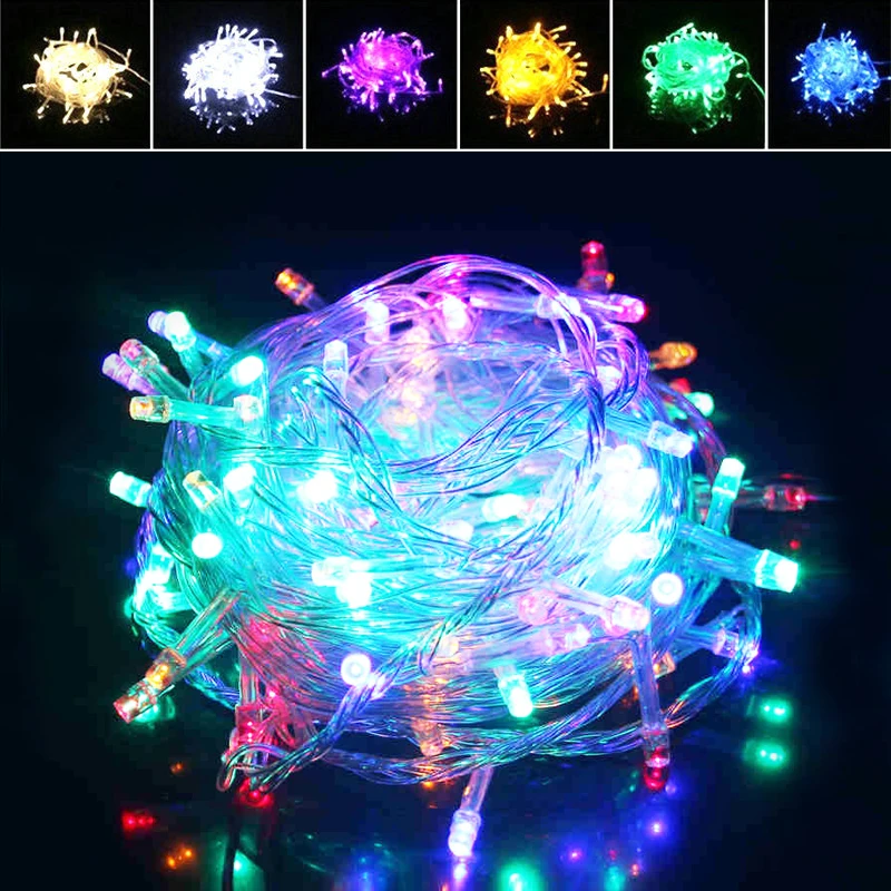 

2pcs 10M 100LED Waterproof LED String Light 220V Christmas Party Holiday Colorful LED Night Lights luzes de Natal