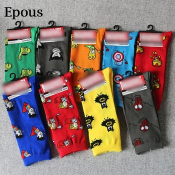 Epous Marvel Comics Hero General Socks Cartoon Iron Man Captain America Knee-High Warm Stitching Pattern Antiskid Casual Sock ultimate comics captain america