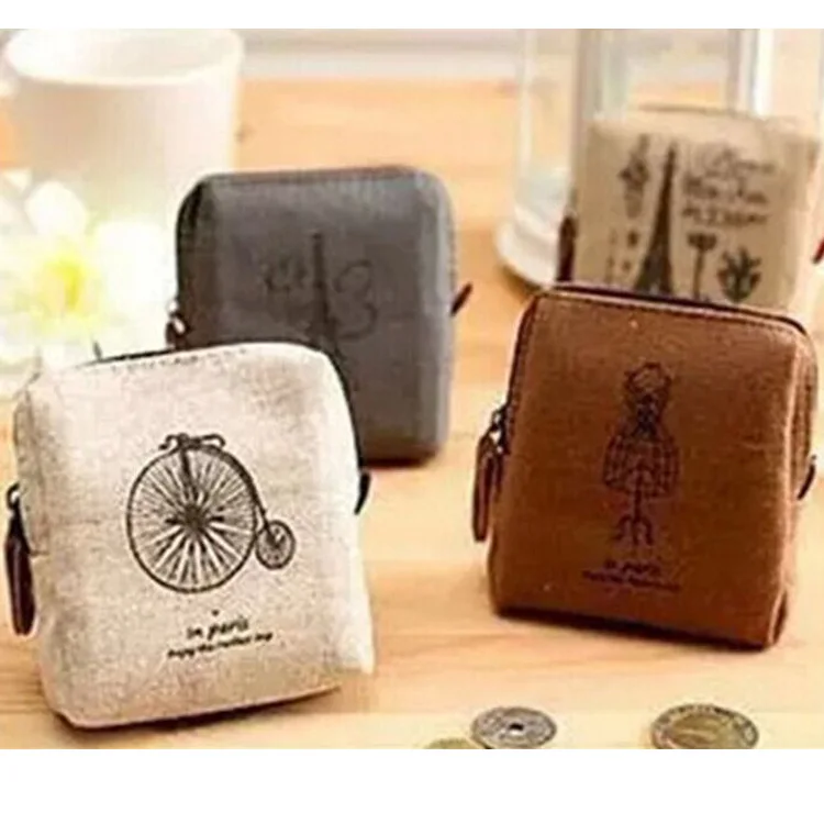 

Excellent Quality Vintage Classic Women Man Canvas Coin Purse Zip Wallet Small Mini Bag Case Pouch Holder Retro Money Bags Gift