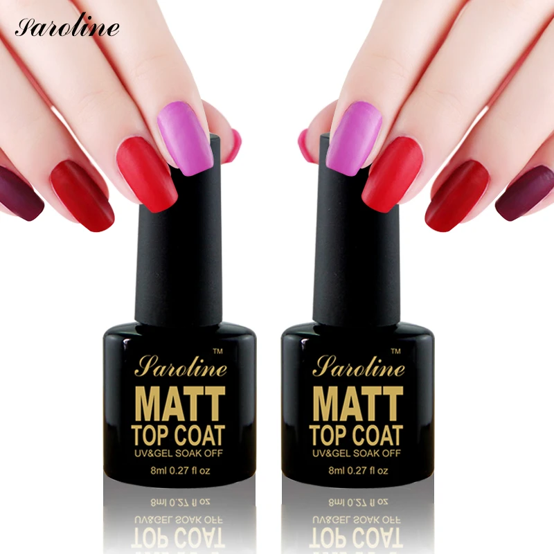 Saroline Книги по искусству верхний слой гель лаков Matt Top Coat ногтей Гель лак