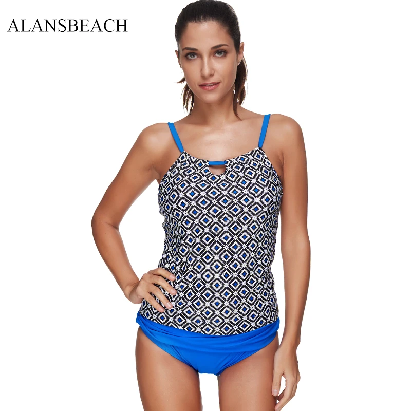 

ALANSBEACH Women High Waist Swimwear Bikini Short Two Piece Swimsuit Bikinis Set Swim Beach Sport Bathing Suit Female AB00259