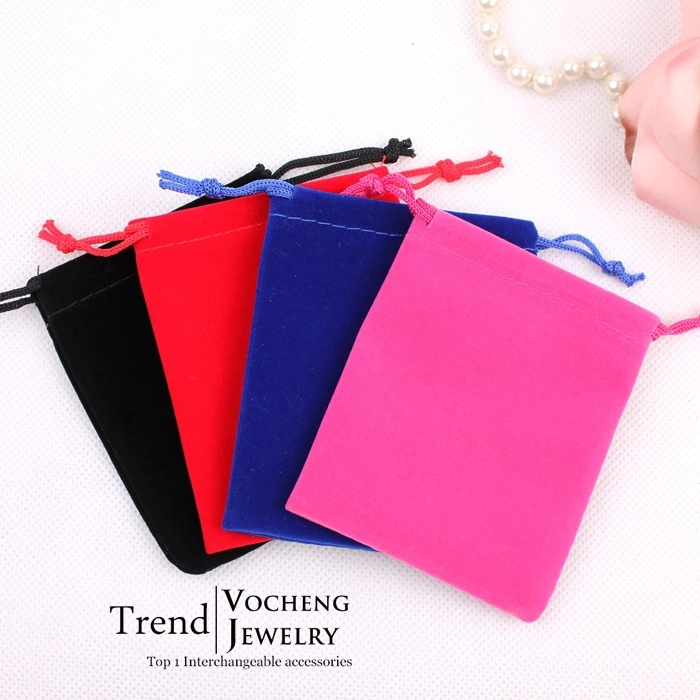 High Quality Velvet Bag Pouches 4colors Free Size for Jewelry Gift (Vn