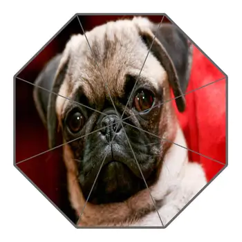 

New Arrive Custom Pug Dog Umbrellas Creative Design High Quality Foldable Rain Umbrella