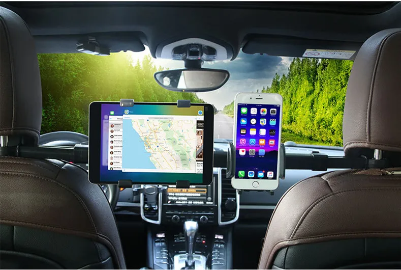 Автомобильный планшет задняя подушка двойной кронштейн Ipad Tablet заднего сиденья держатель для мобильного телефона держатель