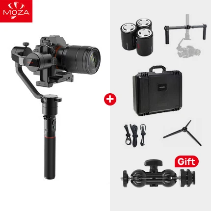 MOZA Aircross 3 оси ручной Gimbal стабилизатор до 1,8 кг DSLR беззеркальных Камера S ony A6000 RX100 A7 серии Пана GH5 GH4 - Цвет: C with handhle