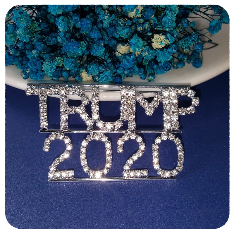 Blingbling горный хрусталь "Трамп " слово Брошь булавка ювелирные изделия