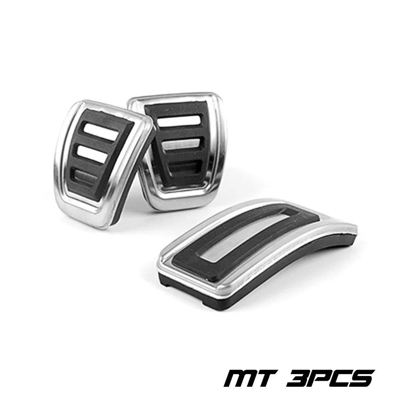 Автомобильный акселератор, газ, подножка, педали, пластина сцепления, дроссельная заслонка, тормоза, аксессуар, Стайлинг для Volkswagen VW T-cross Tcross - Название цвета: MT 3pcs