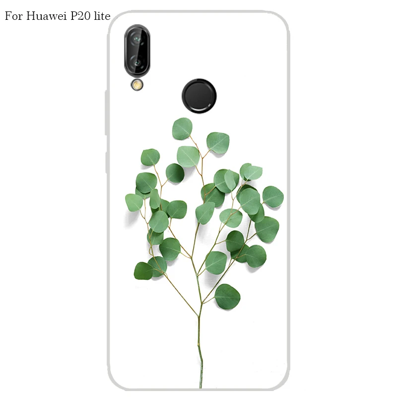 Huawei P20 lite Case Cover TPU Case For Huawei P20 lite Phone Cover Sweet Floral Cute Cat TPU P20 lite Soft Case Fashion 100%   a10