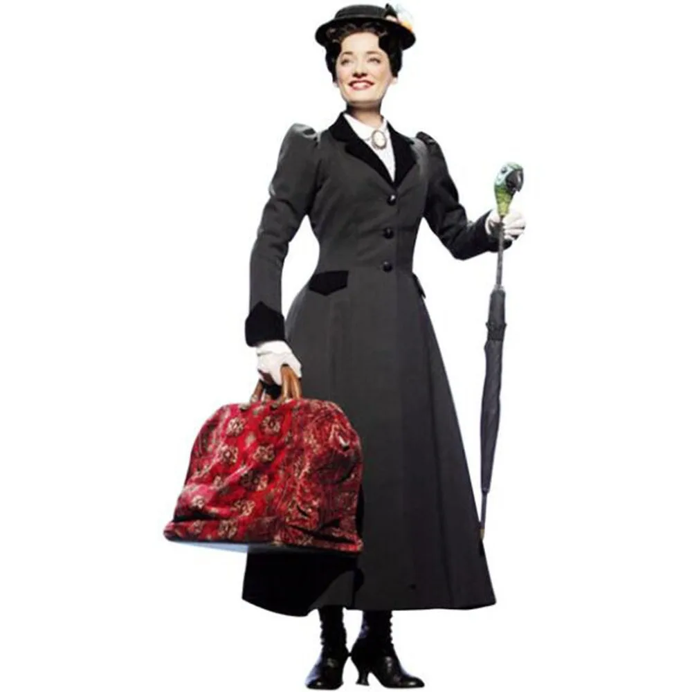 

2018 Mary Poppins Cosplay Costume Jacket Dress Adult Halloween Costume Cosplay Multi-Styles For Choosing