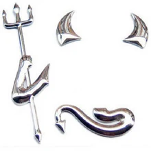 Fashion creative PVC universal little devil reflective blumper car styling stickers for opel bmw toyota vw kia free shipping