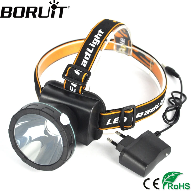 

BORUIT 2000LM Blue LED Headlight 2-Mode Headlamp Camping Rechargeable Head Torch Hunting Frontal Lantern Fishing Lamp
