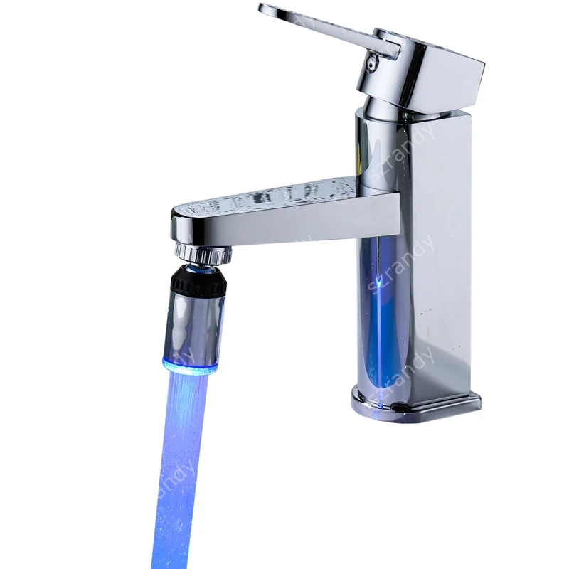 Single Blue Color Popular used Color changing led faucet with no battey
