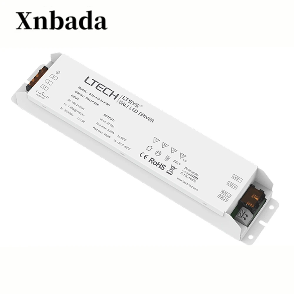 

LTECH DALI-150-24-F1M1 led dimming driver; AC100-240V input; DC24V 6.25A 150W output CV Dimming Driver
