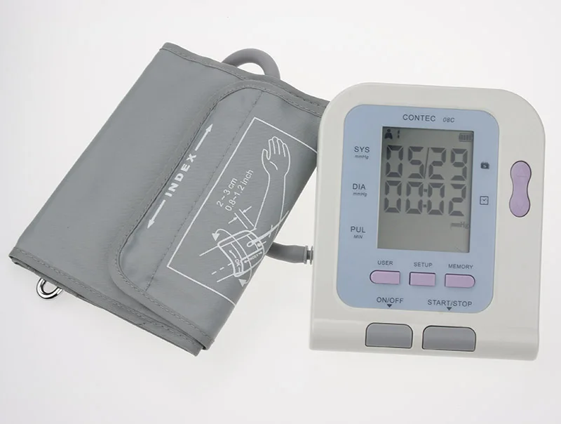 

Automatic LCD Digital Blood Pressure Monitor Meter Pro Upper Arm Cuff Tonometer Sphygmomanometer Heart Rate Monitor Gift