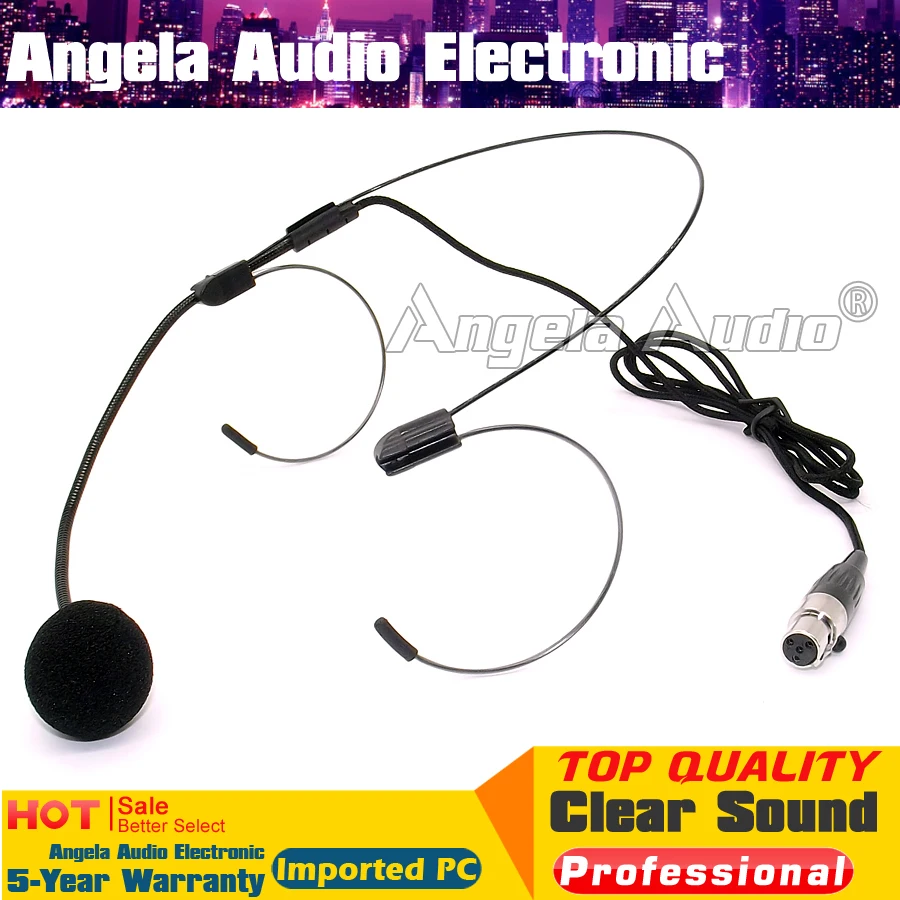 مصغرة XLR 4 دبوس TA4F السلكية Microfone Microfono مايك Headworn هيئة التصنيع العسكري المكثف ميكروفون ل SHURE كاريوكي لاسلكي نظام