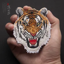 

1pc iron on embroidery Patches for clothes animal tigher patch appliques clothing sticker